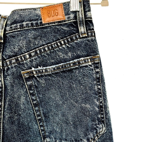 URBAN OUTFITTERS BDG High Rise Waisted Baggy Jeans Blue Acid Wash Distressed 26 - Picture 9 of 12